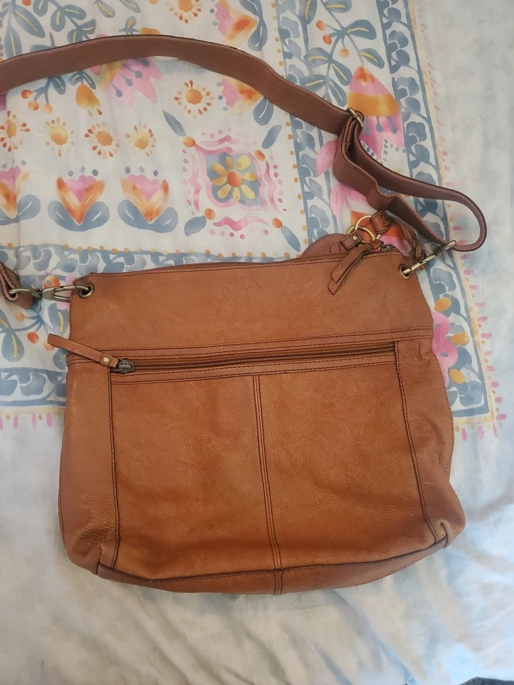 Brown Leather Crossbody Shoulder Bag